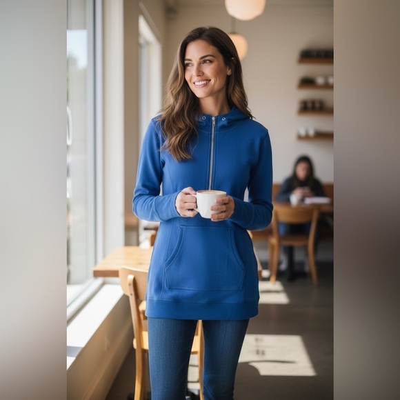 FP Movement by Free People Tops - Free People Movement Women's Adeline Half Zip Pullover in Moroccan Blue Small